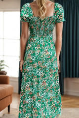 Mossy Meadow Midi Green Floral Dress #Firefly Lane Boutique1