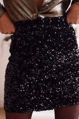 Night Out Mini Black Sequin Skirt #Firefly Lane Boutique1