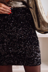 Night Out Mini Black Sequin Skirt #Firefly Lane Boutique1