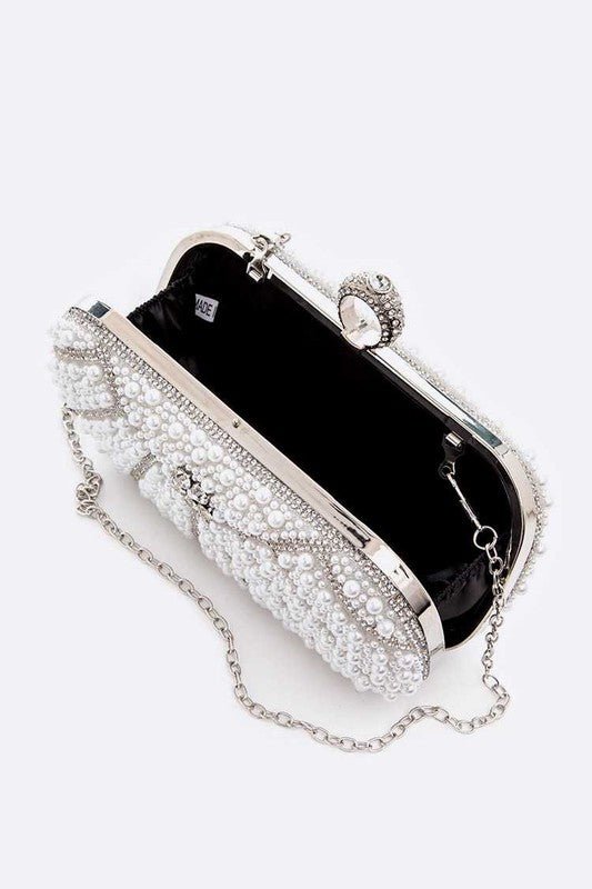 Pearl Studded Statement Bridal Box Clutch #Firefly Lane Boutique1