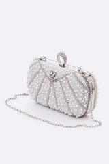 Pearl Studded Statement Bridal Box Clutch #Firefly Lane Boutique1