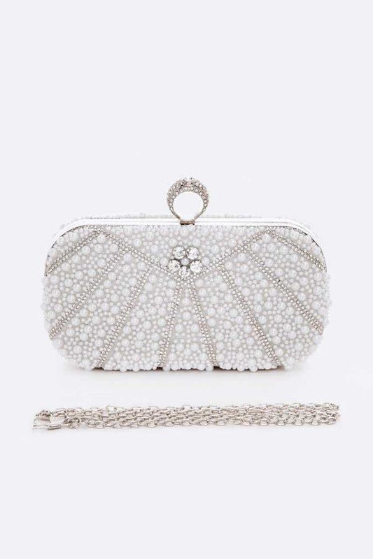 Pearl Studded Statement Bridal Box Clutch #Firefly Lane Boutique1