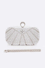 Pearl Studded Statement Bridal Box Clutch #Firefly Lane Boutique1