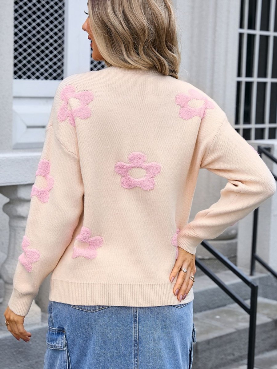 Petal Pusher Flower Sweater #Firefly Lane Boutique1