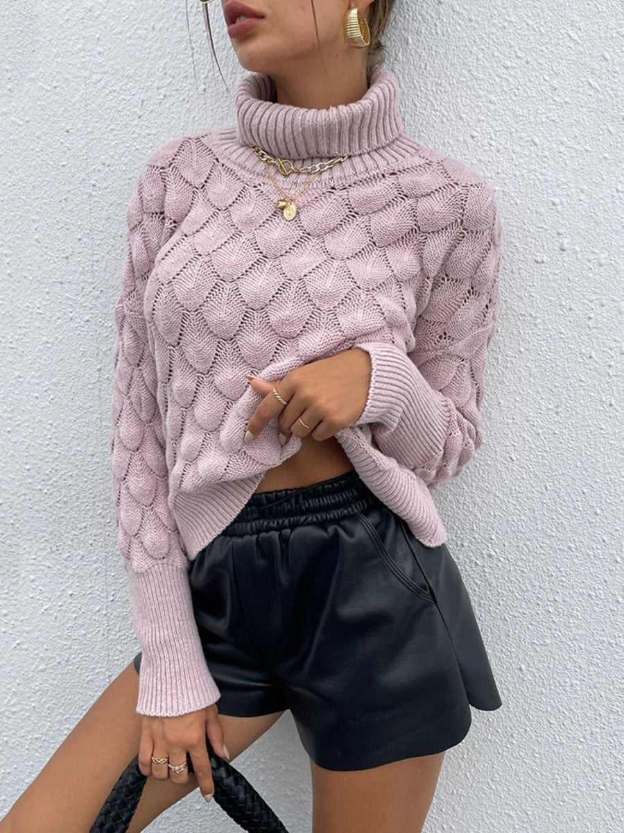 Pink Frost Womens Turtleneck Sweater #Firefly Lane Boutique1