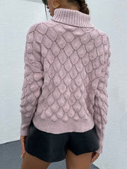 Pink Frost Womens Turtleneck Sweater #Firefly Lane Boutique1