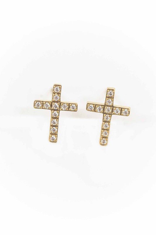 Pray Today Cross Earrings Studs #Firefly Lane Boutique1