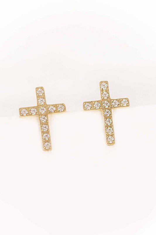 Pray Today Cross Earrings Studs #Firefly Lane Boutique1