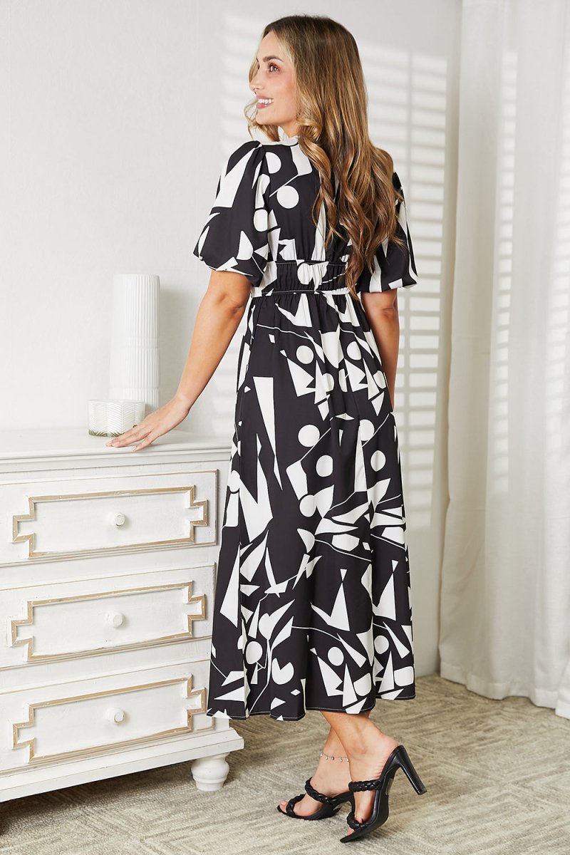 Printed Midi Dress Summer Casual #Firefly Lane Boutique1