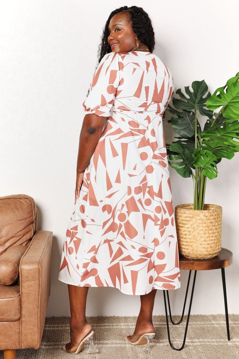 Printed Midi Dress Summer Casual #Firefly Lane Boutique1