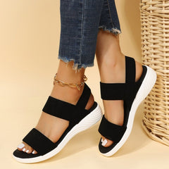 Rubber Open Toe Low Heel Sandals Comfort and Style: #Firefly Lane Boutique1