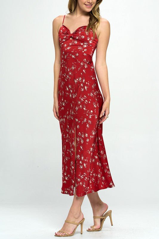 Satin floral maxi dress #Firefly Lane Boutique1