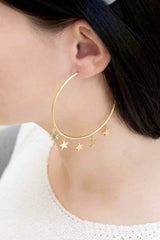 Star Hoop Earrings Celebrate In Style #Firefly Lane Boutique1