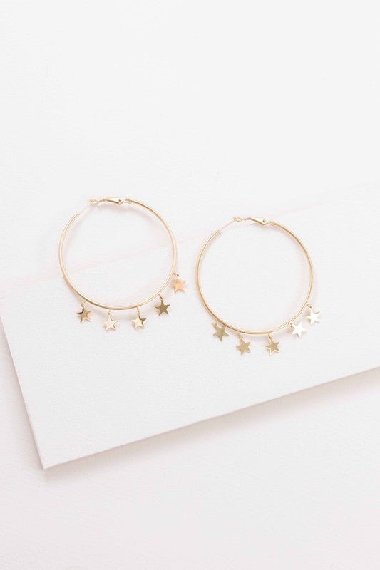 Star Hoop Earrings Celebrate In Style #Firefly Lane Boutique1