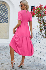 Summer Sunsets Midi Short Sleeve Dress #Firefly Lane Boutique1