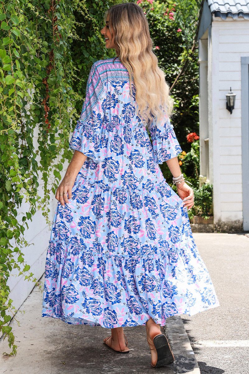 Sweet Taste Paisley Print Maxi Dress with Sleeves #Firefly Lane Boutique1