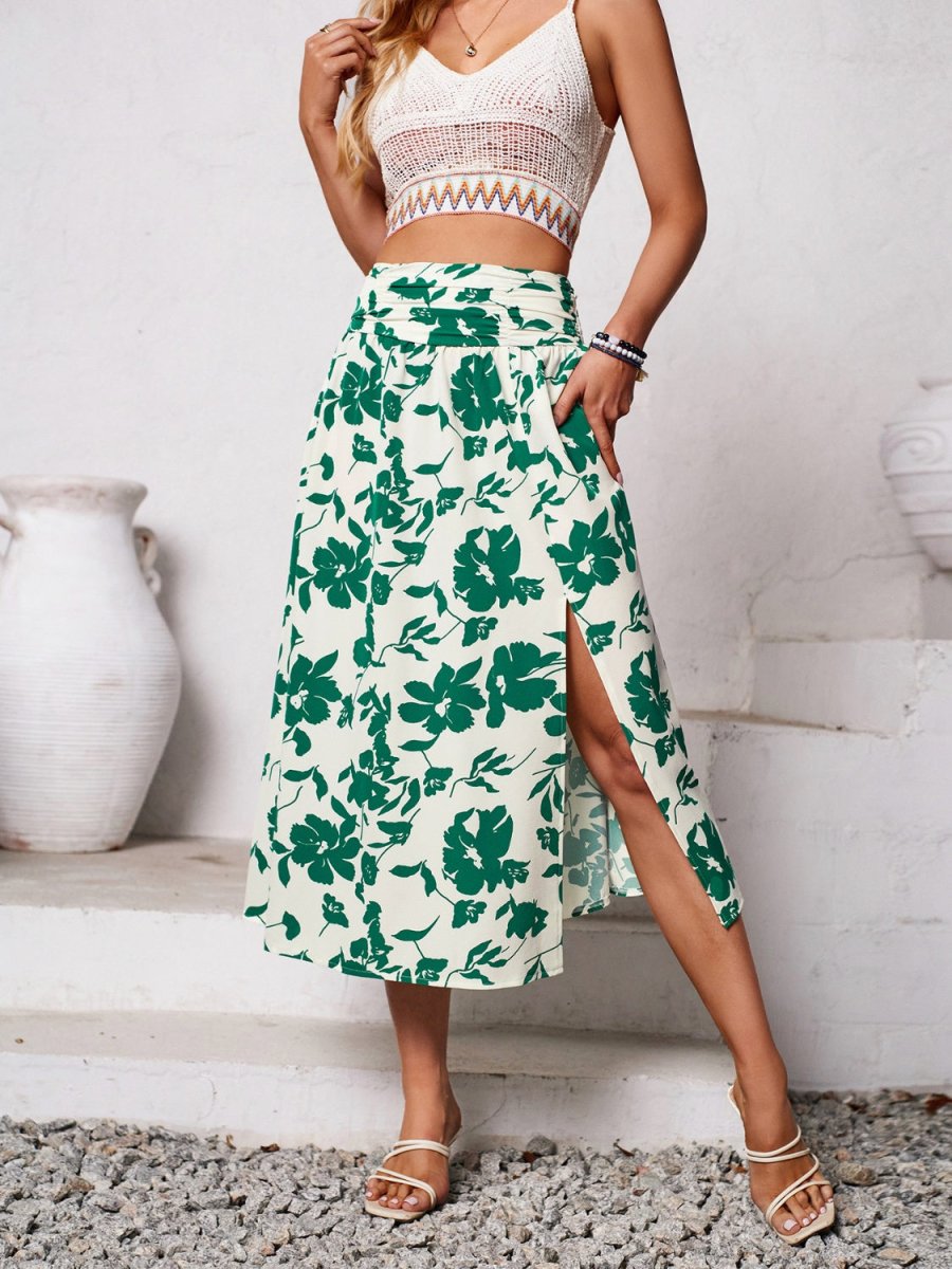 Whispering Wind A - Line Midi Skirt #Firefly Lane Boutique1