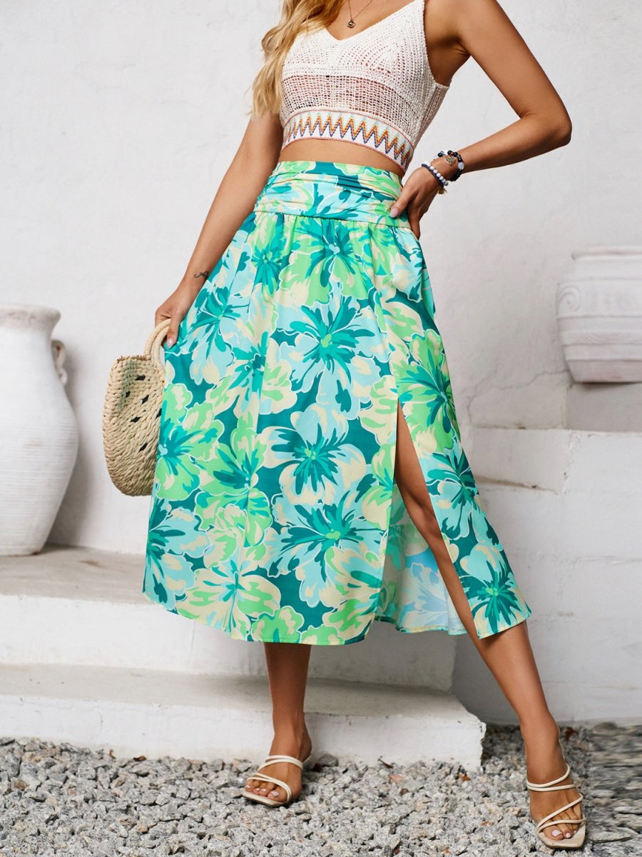 Whispering Wind A - Line Midi Skirt #Firefly Lane Boutique1