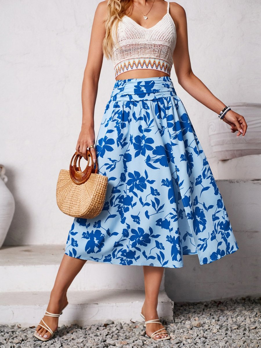 Whispering Wind A - Line Midi Skirt #Firefly Lane Boutique1