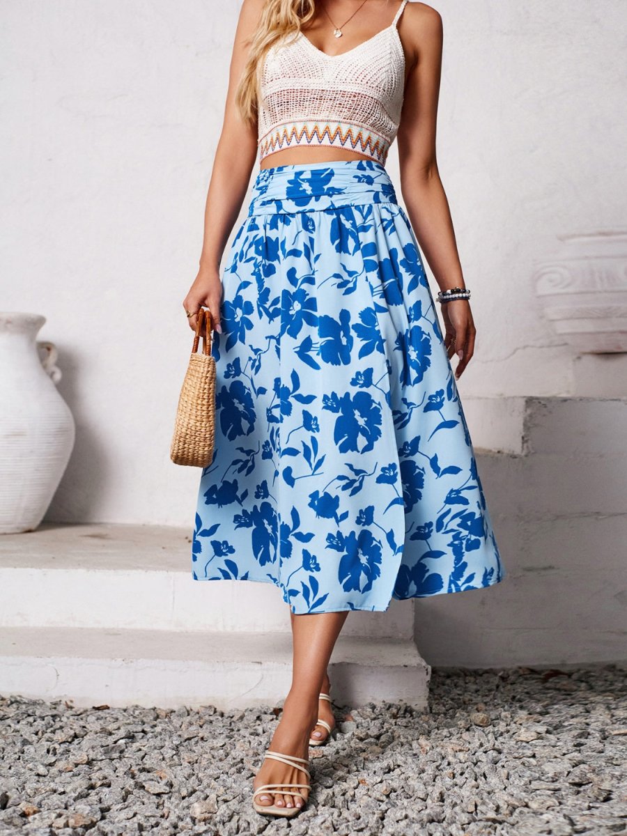 Whispering Wind A - Line Midi Skirt #Firefly Lane Boutique1