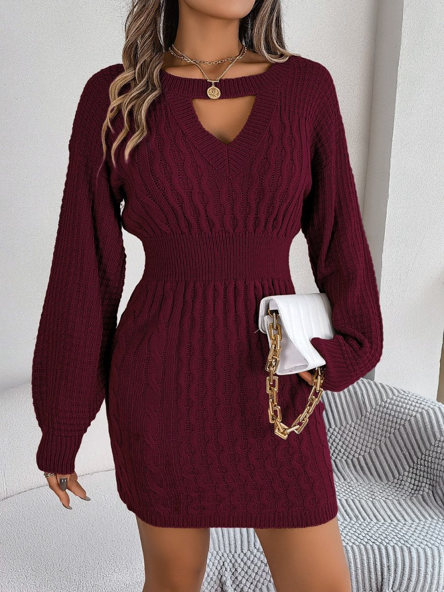 Winter Whisper Long Sleeve Sweater Dress #Firefly Lane Boutique1