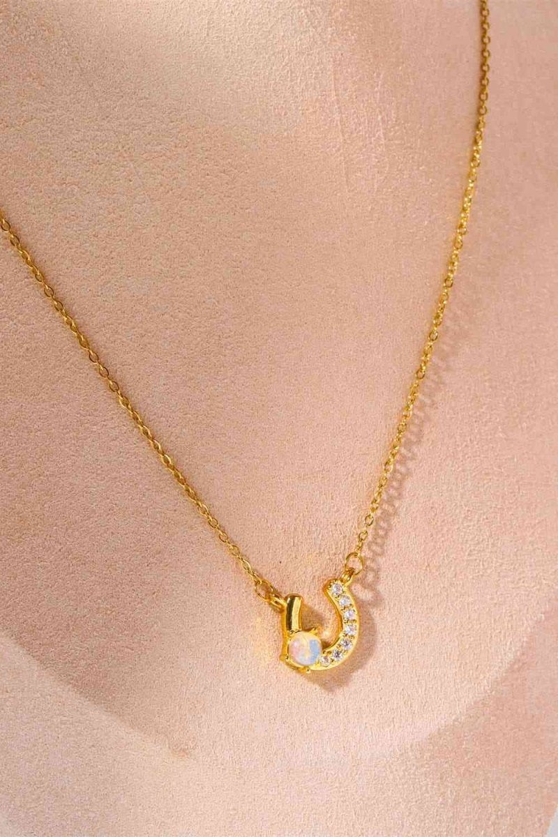 14k Gold Plated Horse Shoe Necklace #Firefly Lane Boutique1