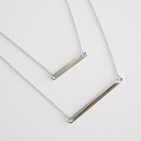 18k Gold Double Vertical Bar Necklace #Firefly Lane Boutique1