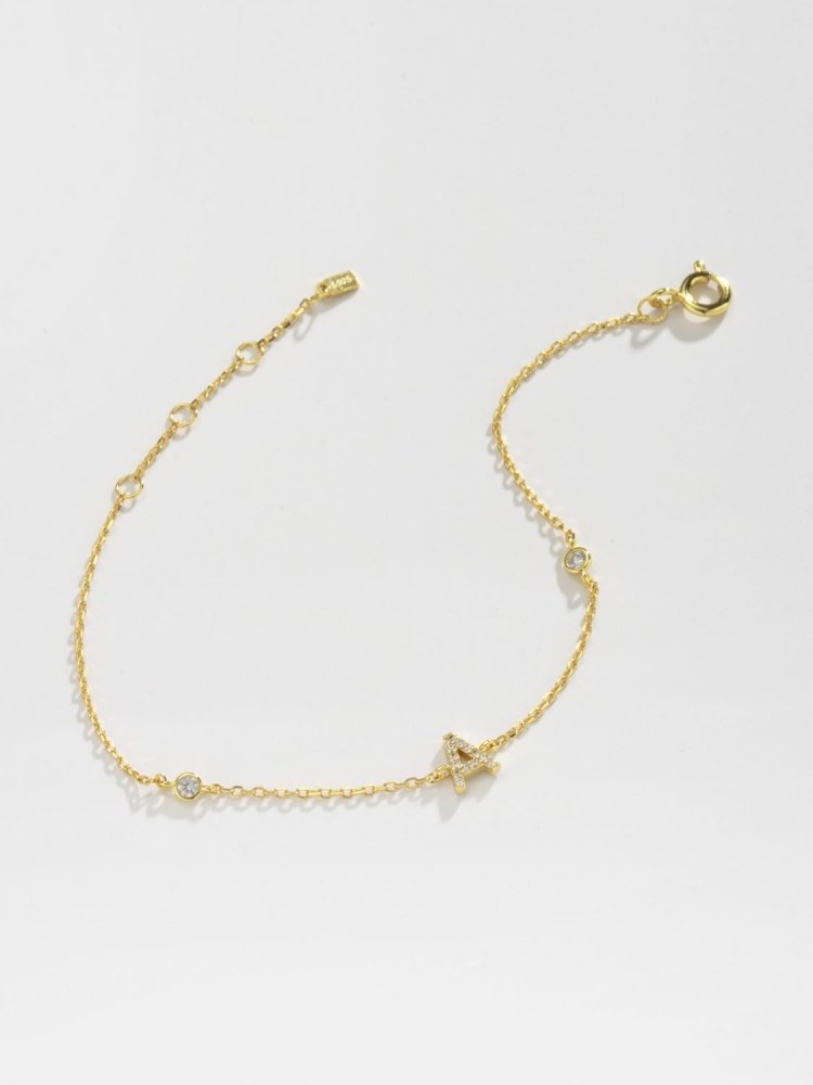18k Gold Letter Bracelet #Firefly Lane Boutique1
