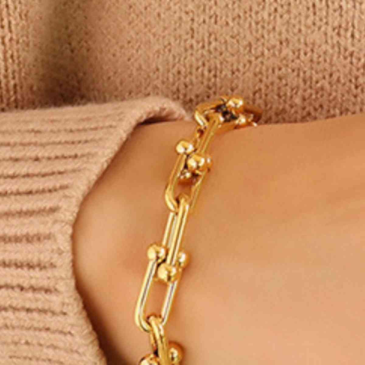 18k Gold Plated Chunky Chain Gold Bracelet #Firefly Lane Boutique1
