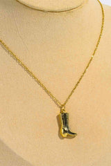 18k Gold Plated Cowboy Boot Necklace #Firefly Lane Boutique1