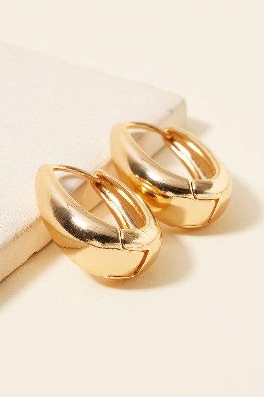 18k Gold Plated Thick Hoop Earrings #Firefly Lane Boutique1