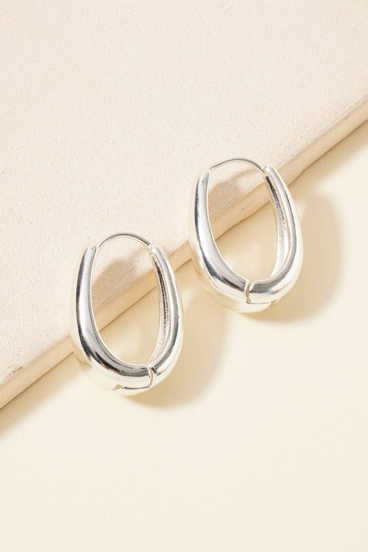 18k Gold Plated Thick Hoop Earrings #Firefly Lane Boutique1