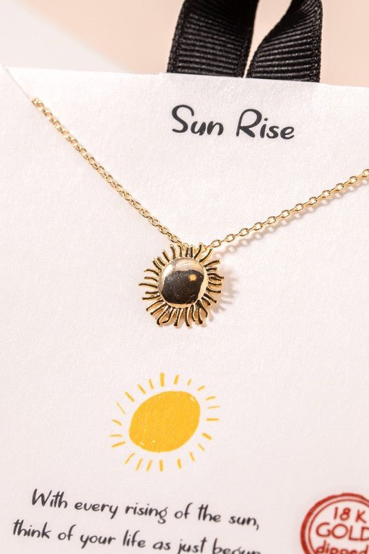 18k Golden Sun Necklace #Firefly Lane Boutique1