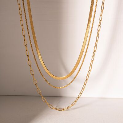 18K Triple-Layered Gold Necklace #Firefly Lane Boutique1