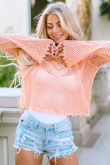 Small Treasures Open Knit Cropped Sweater #Firefly Lane Boutique1