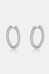 925 Sterling Silver Petite Diamond Huggie Earrings #Firefly Lane Boutique1