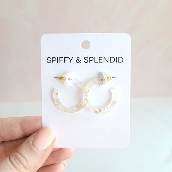 Acrylic Mini Clear Hoop Earrings #Firefly Lane Boutique1