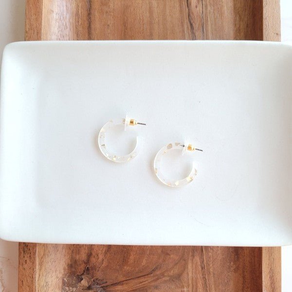 Acrylic Mini Clear Hoop Earrings #Firefly Lane Boutique1