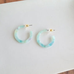 Acrylic Mini Mint Hoop Earrings #Firefly Lane Boutique1