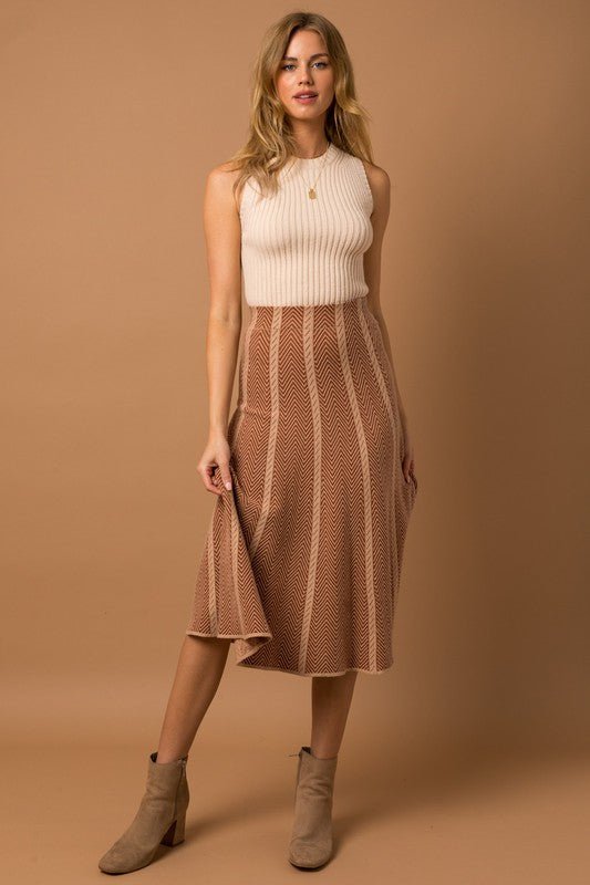 All To Me Striped Midi Sweater Skirt #Firefly Lane Boutique1