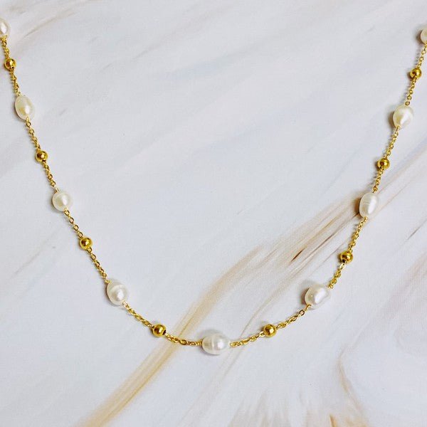 Ashley Freshwater Stationary Pearl Necklace #Firefly Lane Boutique1