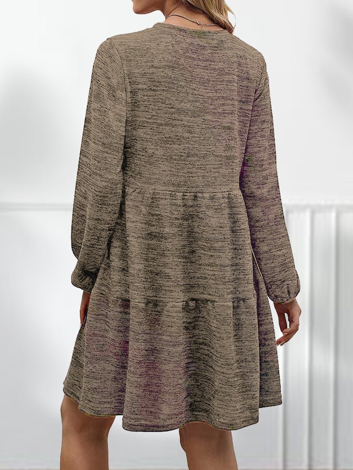Autumn Breeze Square Neck Long Sleeve Mini Dress #Firefly Lane Boutique1
