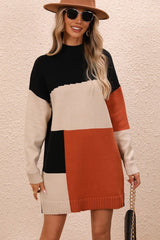 Autumn Is Here Color Block Sweater Dress #Firefly Lane Boutique1