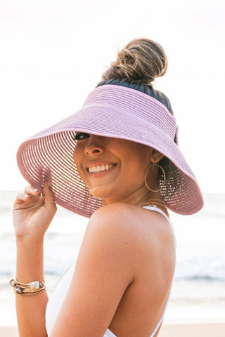 Beach Bliss Foldable Visor With Wide Brim Bow #Firefly Lane Boutique1