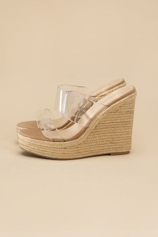 Blissful Boost Clear Strap Wedge Sandals #Firefly Lane Boutique1