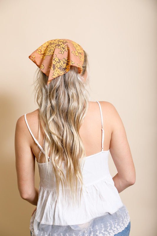 Bohemian Floral Lace Headscarf #Firefly Lane Boutique1