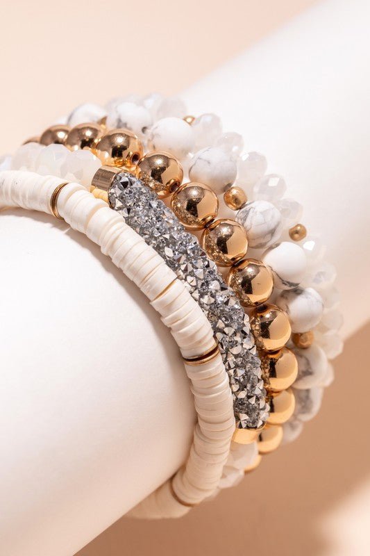 Bohemian Glass Beaded Stone Bracelet #Firefly Lane Boutique1