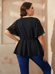 Bold and Beautiful Plus Size Black Casual Peplum Top #Firefly Lane Boutique1