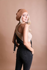 Boucle Rib Knit Camel Beret Hat #Firefly Lane Boutique1