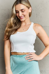 Bow Down Sleeveless Ruffle Crop Top #Firefly Lane Boutique1